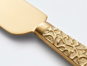 Trending Golden <b>Cheese</b> <b>Knife</b> <b>Set</b> With Leaf Pattern Stainless Steel High Quality Eco Friendly For Kitchenware Tableware And Hotel - Product Image 2