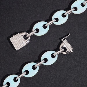 Luxury Moissanite Disc Chain <b>Necklace</b> Moissanite Links Hip Hop Jewellery <b>Statement</b> Iced Designer Piece 925 Sterling Silver Gold - Product Image 5