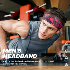 Diadema Deportiva Elástica de Poliéster de Alta Calidad para Yoga y Gimnasio para Hombre, Diadema Deportiva Colorida con Logotipo Personalizado para Ejercicio - Product Image 2