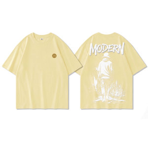 Camiseta informal con estampado en relieve para hombre, cómoda camiseta de algodón con un elegante diseño de estampado en relieve para uso diario. - Product Image 3
