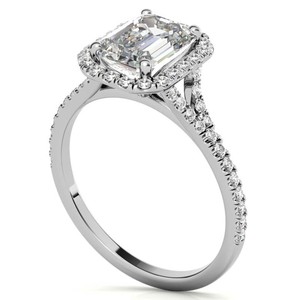 <b>Emerald</b> Cut Moissanite <b>Ring</b> 925 Sterling <b>Silver</b> 18K Gold Plated Luxury Engagement Wedding Anniversary Promise Bridal <b>Ring</b> - Product Image 2