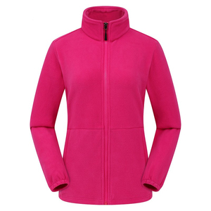 Factory Price Women Polar Fleece Fabric Coat <b>Ladies</b> <b>Jackets</b> Warm Girls Full Zip Collar Coat Women's Black Full Zip Fleece <b>Jacket</b> - Product Image 3