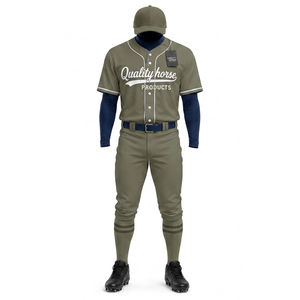 Uniforme de baseball personnalisé à manches courtes, fabrication professionnelle, service ODM personnalisé, 100% polyester - Product Image 1