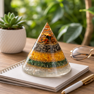 Organicgems <b>Orgonite</b> Money Magnet Cone | Amethyst Crystal | EMF Protection | Wealth Abundance Energy | Healing | Spiritual Gift - Product Image 2