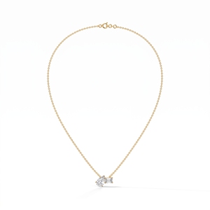 Collar Doble de Lujo en Oferta, con Diamantes Naturales y Cultivados en Laboratorio, Plata de Ley, 9KT, 10KT, 14KT, 18KT, Colgante de Moda, Regalo de Joyería - Product Image 3