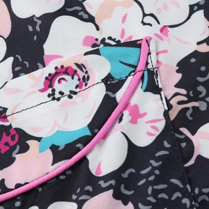 Custom Women’s Floral Print Medical Scrubs Top V-Neck Short Sleeve <b>Nurse</b> Uniform with Pockets Hospital Professional Workwear - Product Image 4