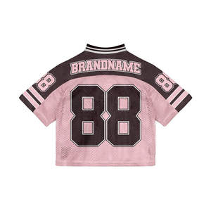 Camiseta Deportiva Transpirable de Fútbol Americano Personalizada, Estilo Crop Top, con Estampado por Sublimación, Bordado, Cuello en V, Sin Tirantes, Unisex - Product Image 2