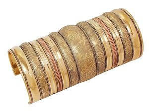 Pulsera Bio Magnética de Cobre Puro de 3 Piezas OEM Personalizada, Paquete Surtido de Alambre Ondulado y Bloques Segmentados - Product Image 4