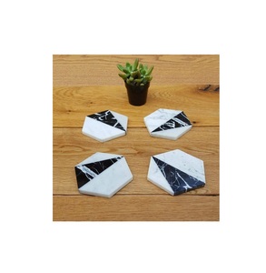 Wholesale Price <b>Bar</b> Epoxy Resin Cup Coasters For Kitchen <b>Table</b> Decor Wood Coasters Tea Coffee Pad Mats Resin Coasters Set Use - Product Image 3