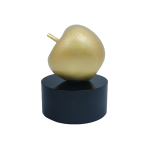 Trofeo Apple personalizado para Nochebuena Premio DE LA Paz chapado en oro con regalo de bendiciones para eventos festivos y celebraciones corporativas - Product Image 4