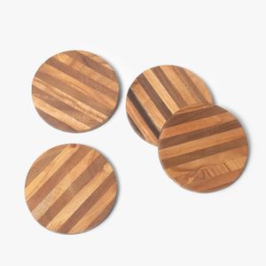 Juego de Posavasos de Resina y Madera de Lujo Hechos a Mano de la Mejor Calidad, 5 Piezas con Soporte, Color Personalizado, Forma Redonda, Duraderos, 10 mm de Grosor, Ecológicos, para Fiestas - Product Image 2