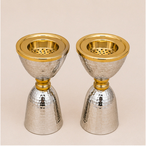 Luxury Hammered Metal Bakhoor Burner Gold Trim Vintage Arabic Mabkhara Incense Holder for Oud Charcoal Middle East Home <b>Decor</b> - Product Image 1