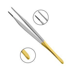 Volgo Care Intl. al por Mayor Pinzas Adson de Acero Inoxidable de Alta Calidad, 12 cm, Punta Serrada, Juego de Instrumentos Manuales con Certificación CE - Product Image 3