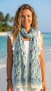 Écharpe en coton doux, paréo, sarong, motif poisson, couverture de plage légère, cache-maillot d'été imprimé, foulard, cadeau pour femme - Product Image 2
