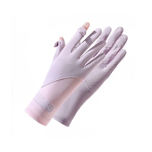 Gants de protection solaire en soie glacée pour femmes, légers, anti-UV, à doigts complets, pour les sports de plein air, le cyclisme, la conduite et l'été - Product Image 4