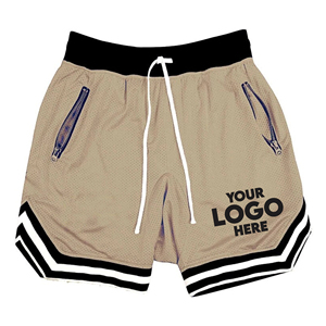 Shorts de baseball d'été pour hommes, prêts à être expédiés, 100% polyester, imprimé baseball, fermeture à cordon, ceinture élastique écologique, séchage rapide - Product Image 1