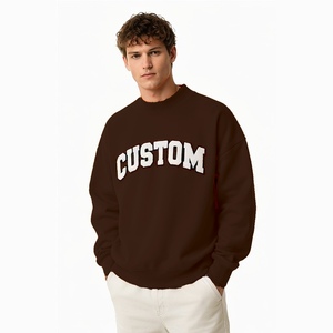 Sweat-shirt à col rond pour homme personnalisé, 100% coton molletonné, avec logo imprimé en relief - Product Image 2