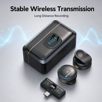 Micrófono Lavalier Inalámbrico Q8 con Pantalla Digital, Cancelación de Ruido, de Uno a Dos, para Teléfono Móvil y Cámara, Nuevo y en Oferta