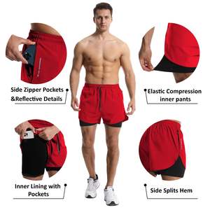 Pantalones Cortos Deportivos Personalizados para Hombre, de Secado Rápido, Transpirables, de Poliéster y Elastano, de Longitud Media, para Deportes Casuales, con Logotipo Personalizado - Product Image 6