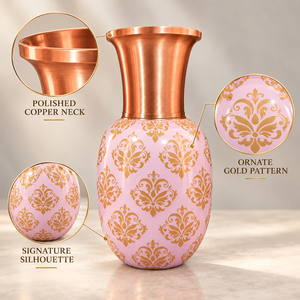 Carafe à eau en cuivre massif en forme d'ananas avec motif floral pour la maison, le bureau ou comme cadeau – Pichet en cuivre - Product Image 5