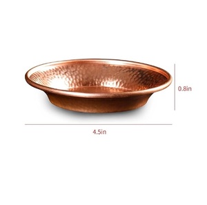 Copper <b>Small</b> Retro Odorless Ashtray with Lid for Cigarettes Outdoor Metal Decorative Ashtray for Patio Outside Home Indoor <b>Table</b> - Product Image 5