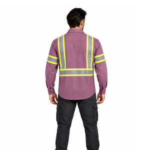 Chemises de travail haute visibilité EAZWEARS pour hommes, fabricant d'articles de sécurité, vêtements personnalisés sur commande, chantier de construction, uniforme privé, export. - Product Image 2