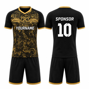 Conjunto de Uniforme de Fútbol Personalizado con Sublimación, Unisex, Poliéster Jacquard, Camiseta y Pantalones Cortos de Fútbol, Premium, Venta al Por Mayor, Entrenamiento Rápido - Product Image 5