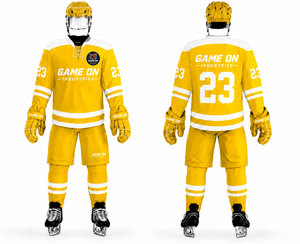 Uniforme de Hockey sobre Hielo Sublimado Personalizado, Conjunto de Jersey y Pantalones de Manga Larga para Hombre, Logotipo Personalizado Sublimado, 100% Poliéster - Product Image 1
