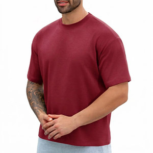 T-shirt oversize uni élégant pour homme, grande taille, impression et broderie personnalisées, t-shirt oversize uni pour homme - Product Image 4