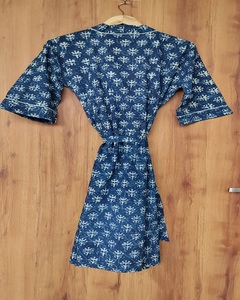 Ropa de Dormir para Mujer, Kimono Estampado, Algodón, Estampado Floral a Mano, Transpirable, Manga Larga, Disponible en Todas las Tallas - Product Image 6