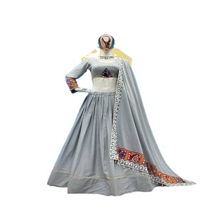ผ้าเรยอนที่ออกแบบล่าสุดพิมพ์ลาย Gamthi ทำงาน lahenga choli โดย fabzone - Product Image 1