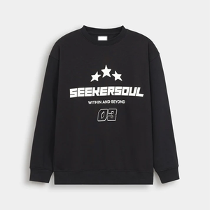 เสื้อสเวตเชิ้ตทรงสถาปนิกพร้อมกระเป๋าซ่อนในตะเข็บและฮู้ดลาย "ฉลาม" เย็บสองชั้น - Product Image 4