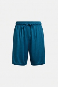 Shorts de sport marron avec poches à cordon de serrage et coupe décontractée, idéal pour les tenues de sport décontractées en studio. - Product Image 2