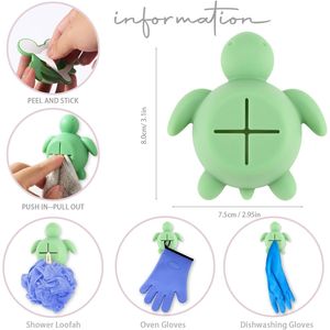 Divertente Regalo di Natale - Ganci da Cucina Autoadesivi in Silicone a Forma di Tartaruga Marina per Donne, Uomini, Amici, Sorelle, Mamme - Product Image 4