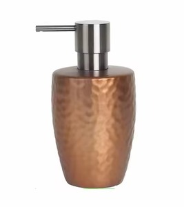 Contemporary Metal Soap <b>Dispenser</b> Bottle With Refillable Pump Liquid Soap Holder Stylish Bathroom Kitchen Counter Decor - Product Image 5