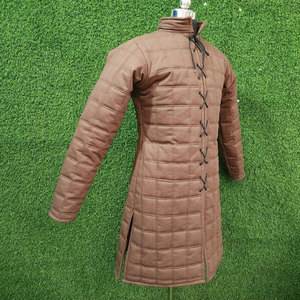 Quilted Medieval Gambeson Brown Cotton Padded Coat For HEMA LARP Reenactment Training Wearable Costume Protective Coat - Product Image 2