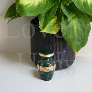 Urna Conmemorativa Aura Verde Esmeralda para Cenizas Humanas, Urna Funeraria Pequeña, Mini Urna Decorativa para Cenizas - Product Image 4