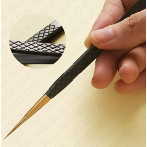 Ensemble de pinces à cils professionnelles en acier inoxydable, étiquette privée personnalisée avec étui noir et doré pour extensions de cils - Product Image 3