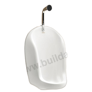 Urinoir mural en céramique avec chasse d'eau à capteur et chasse d'eau par gravité, design moderne, forme allongée de cuvette de toilette - Product Image 1