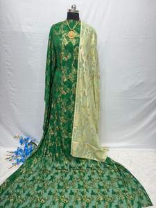 Vestido de Novia Faransawi de HABITU ENTERPRISES, Alta Calidad, 100% Tela de Seda Tejida, Transpirable, Peso Medio, Multicolor - Product Image 5