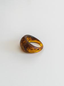 Amber Tone Resin Fashion <b>Ring</b> Oval Statement Band Vintage Accent Jewelry for Women by MN EXPOTRS - Product Image 4
