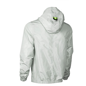Blouson coupe-vent gris clair pour homme avec fermeture éclair et poches réfléchissantes, vêtement décontracté pour le printemps - Product Image 2