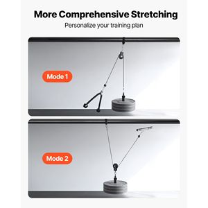 Sistema di Pulegge LAT con Maniglie a Doppia Presa, Barra Corta, Accessorio per Rack da Palestra, 1 Pezzo, Sistema di Pulegge con Cavi in Acciaio per Home Gym - Product Image 3