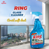 Nettoyant pour vitres écologique Ring, finition cristalline, formule à séchage rapide pour fenêtres, miroirs, portes et surfaces en verre