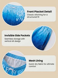 Shorts de Baño Personalizados para Hombre, 1 Pieza, Logotipo Frontal, Secado Rápido, con Forro de Malla y Estampado Digital, Hechos en Pakistán - Product Image 5