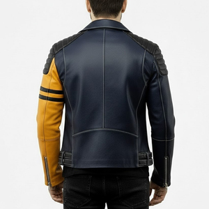 Streetwear Square Collar <b>Leather</b> Red <b>Real</b> <b>Leather</b> <b>Jacket</b> Latest Hot Selling Design Winter <b>Jacket</b> Men Outdoor <b>Jacket</b> Men's - Product Image 2