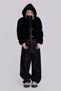 Jean en denim ample et droit pour femme, taille haute, style streetwear, modèle 2507DW, respirant, brodé, vintage, style décontracté d'été, coupe complète - Product Image 5