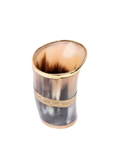 Verre à shot artisanal en corne de buffle, style animalier – Design Viking poli, durable et écologique – Mini-tasse portable en corne pour bière et vin - Product Image 5