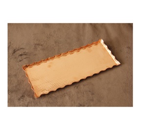Plateau de service 100 % cuivre pur, qualité supérieure, pour la maison, la cuisine, décoratif et pour servir des verres à eau et des verres à jus. - Product Image 6