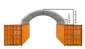 เต็นท์ผ้าใบติดตั้งบนตู้คอนเทนเนอร์ขนาด 20'x40' (15 ออนซ์ PVC) รุ่นอัพเกรด - Product Image 2